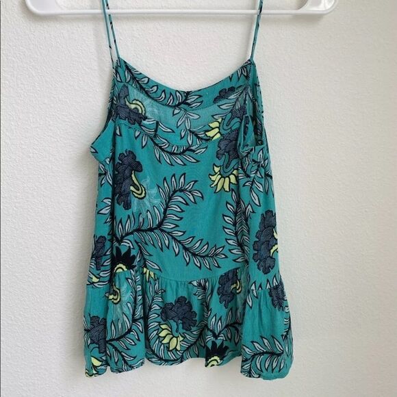 Ann Taylor LOFT Blue Floral Tank Top Size XXSP - Picture 3 of 4